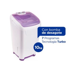 LAVARROPAS SEMIAUTOMÁTICO 10KG CON BOMBA DE DESAGOTE LSC10001 CARGA MANUAL COLUMBIA