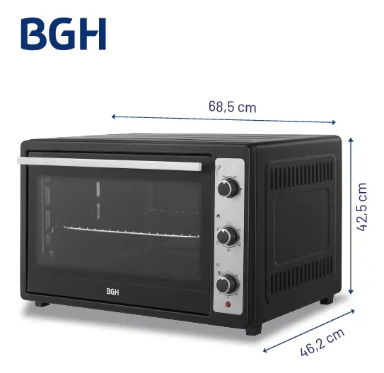HORNO ELECTRICO BGH 80LTS BHE80M251 - Imagen 3