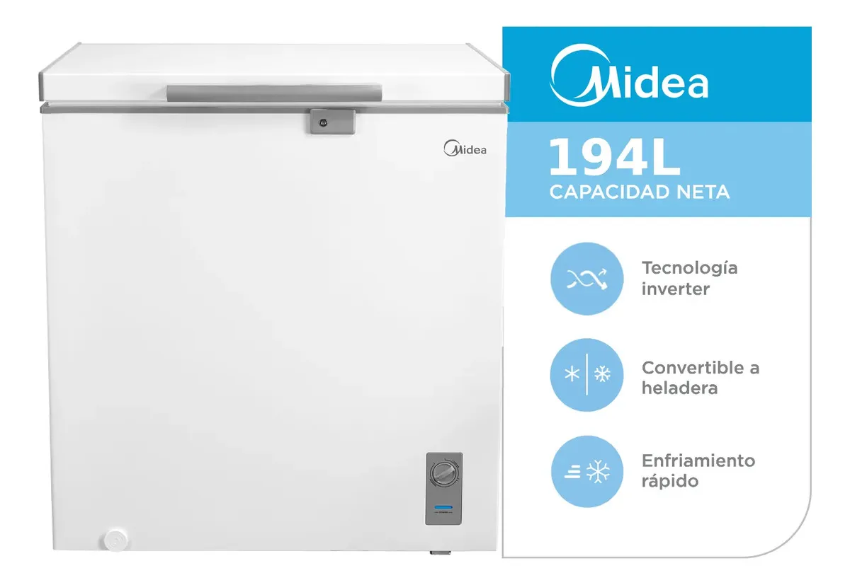 FREEZER MIDEA 194LTS INVERTER MDRC284FZE01