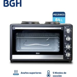 HORNO ELECTRICO BGH 64LTS CON ANAFES BHE64M20A