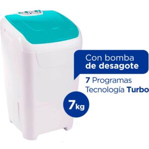 LAVARROPAS SEMIAUTOMATICO COLUMBIA 7KG LSC7001 CON BOMBA