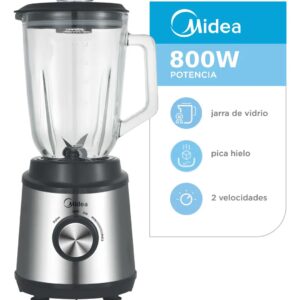 LICUADORA MIDEA JARRA VIDRIO 800W TB-M115XAR1
